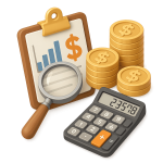 crypto tax calculator accountant icon